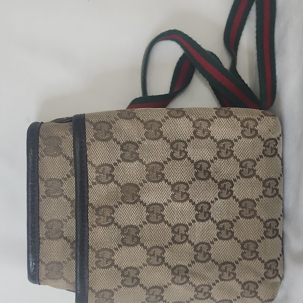✨️GUCCI GG Canvas Web Mini Pouch Shoulder Bag - Picture 5 of 16